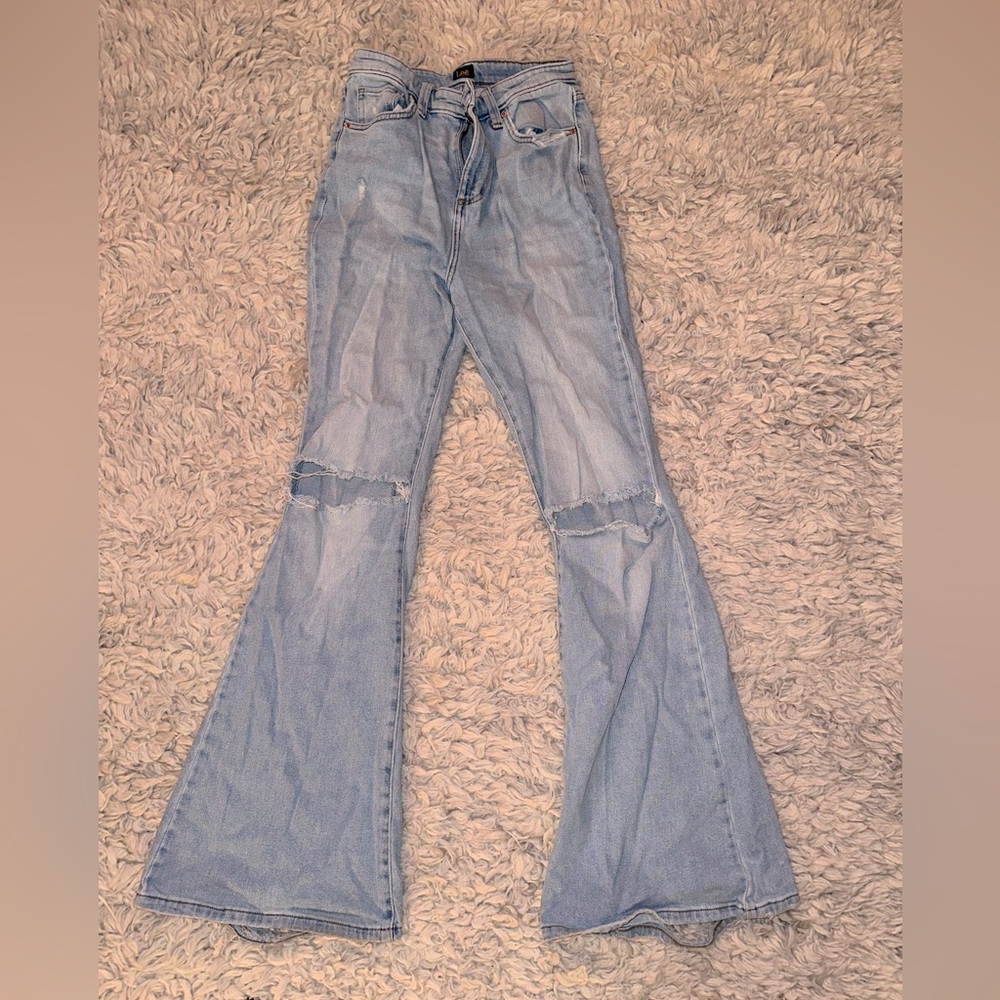Lee high rise, wide leg denim from Free People